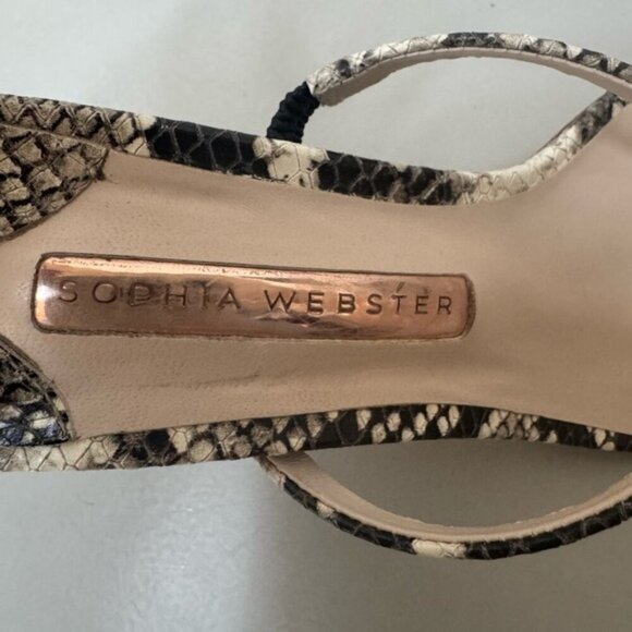 Sophia Webster Snakeskin Strappy Heels – Size 7.5, Ultra Chic Design - Picture 4 of 13